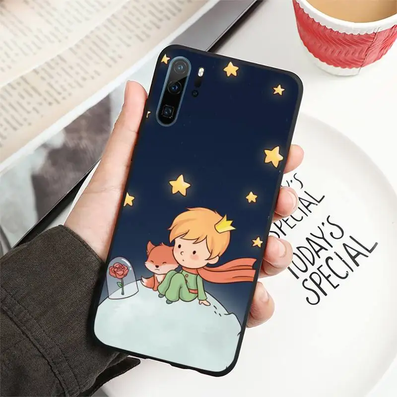 

Black Cover Lovely little prince Phone Case For Huawei P20 P30 P40 lite Pro P Smart 2019