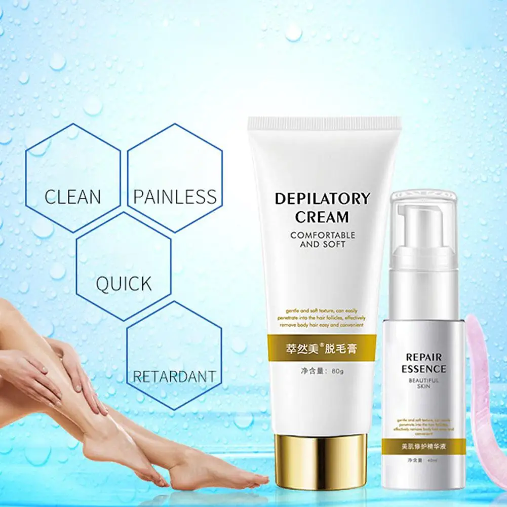 

Unisex Painless Depilatory Cream Hair Removal Set for Armpit Legs Body