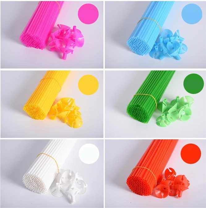 Accesorios para globos de 40cm, juego de 1000 palos con tazas, suministros para fiestas, decoraci&oacute;n, palos-3