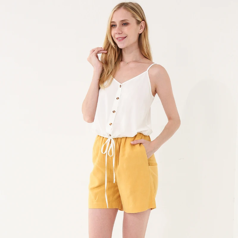 

Женский топ на бретелях-спагетти, с поясом на резинке