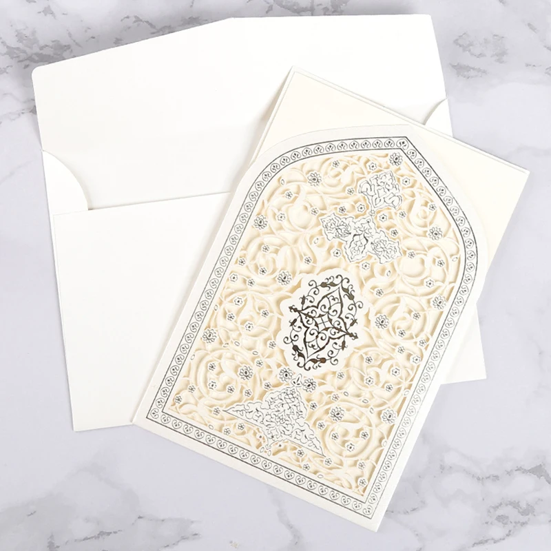 50 шт. полый лазерный разрез свадебные пригласительные открытки поздравительные