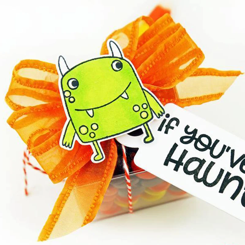 Отправка Монстр обнимает свой путь прозрачные силиконовые Монстры + фраз для DIY