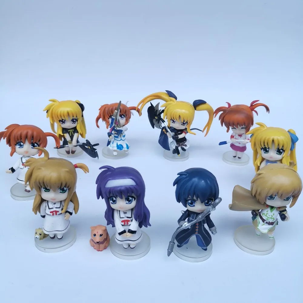 11 шт./1 комплект 6 см японского аниме GSC figma волшебная девушка лирическая Nanoha Экшн фигурки кукол детская коллекция кукла