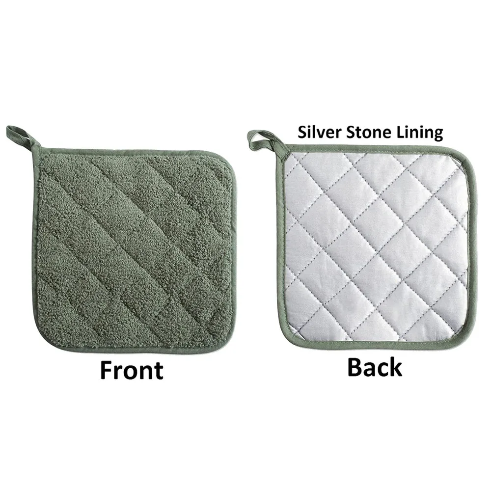 

1pc Baking Pot Holder Hot Cooking Pads Cotton Holders Kitchen Cooking Microwave Gloves Baking Bbq Pot Holders Oven Mitts