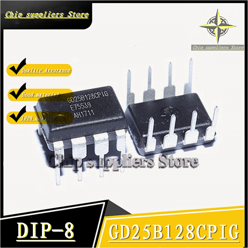10 шт. // GD25B128CPIG DIP-8 16M ASUS Asrock Biostar материнская плата BIOS Nwe тонкие материалы 100%