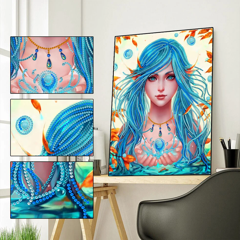 

Crystal Rhinestone 5D DIY Diamond Painting Fantasy Shaped Embroidery Crafts Shiny Girl Handmade Gift Home Decoration