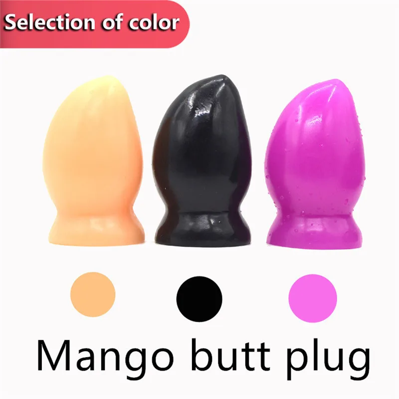 Большой анальный фаллоимитатор манго реалистичный простата массаж вагины
