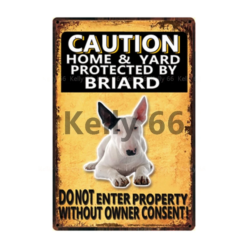 [Kelly66] металлическая вывеска с изображением домашних животных: собаки бигль Ших Tzu