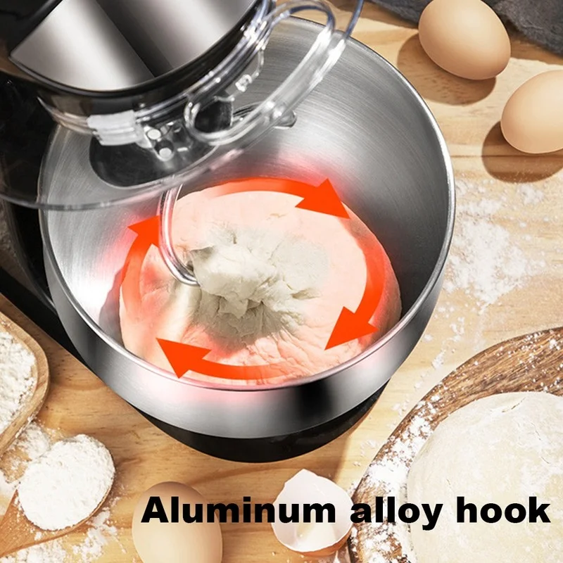 

Kitchen Whisk Stainless Steel Bowl 3.5L Automatic Electric Household Vertical Cake Baking Small Cream Whisk CE