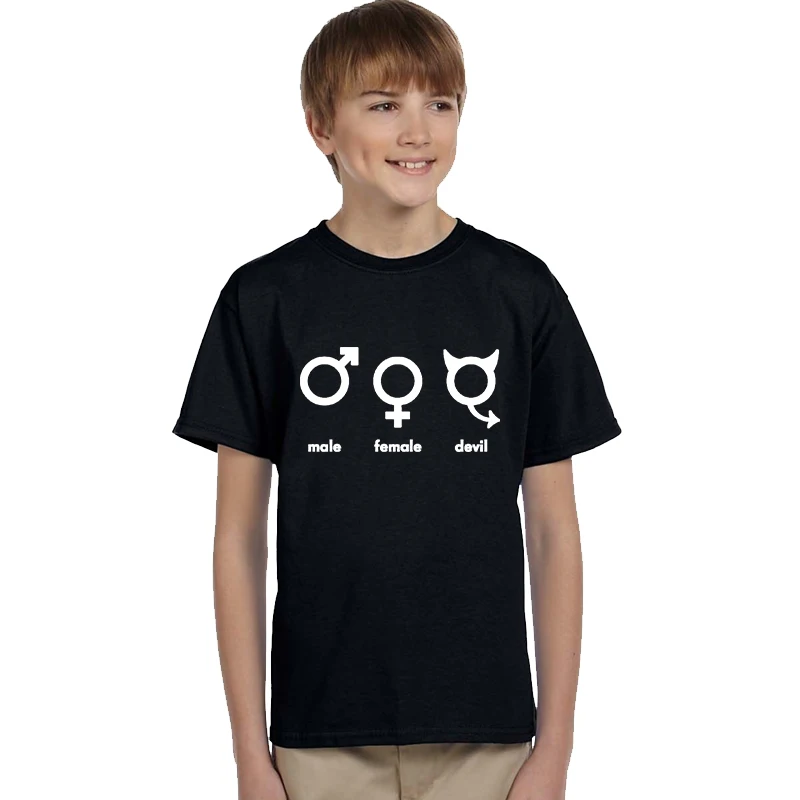 Гавайская рубашка с дьяволом вуду летние детские футболки Infantil Menino топы для