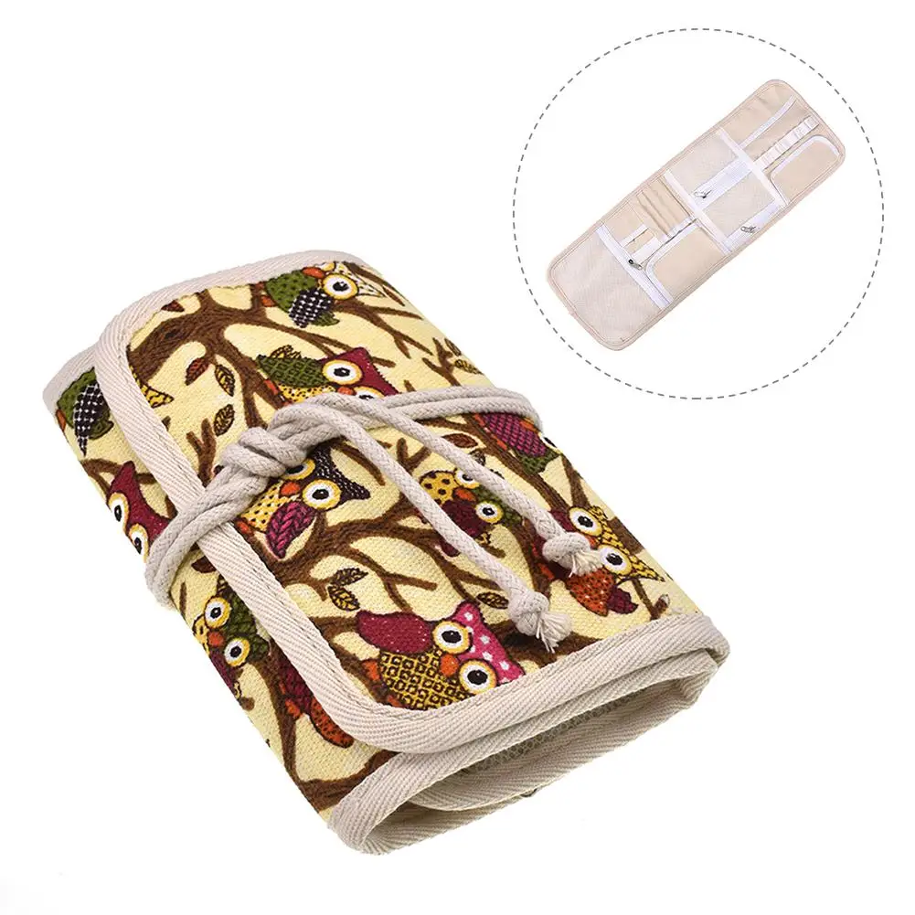 

Empty Crochet Hook Pouch Storage Bag Knitting Kit Case Organizer Bag For Sewing Crochet Needles Scissors Ruler