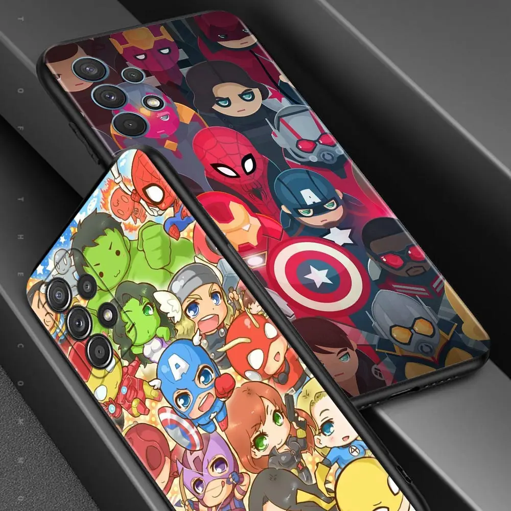 Cover For Samsung Galaxy A51 A71 A41 A31 A11 A01 A12 A21 A21s A52 A32 A02s A72 A22 A02 A42 F42 Shell Marvel Superhero Sticker