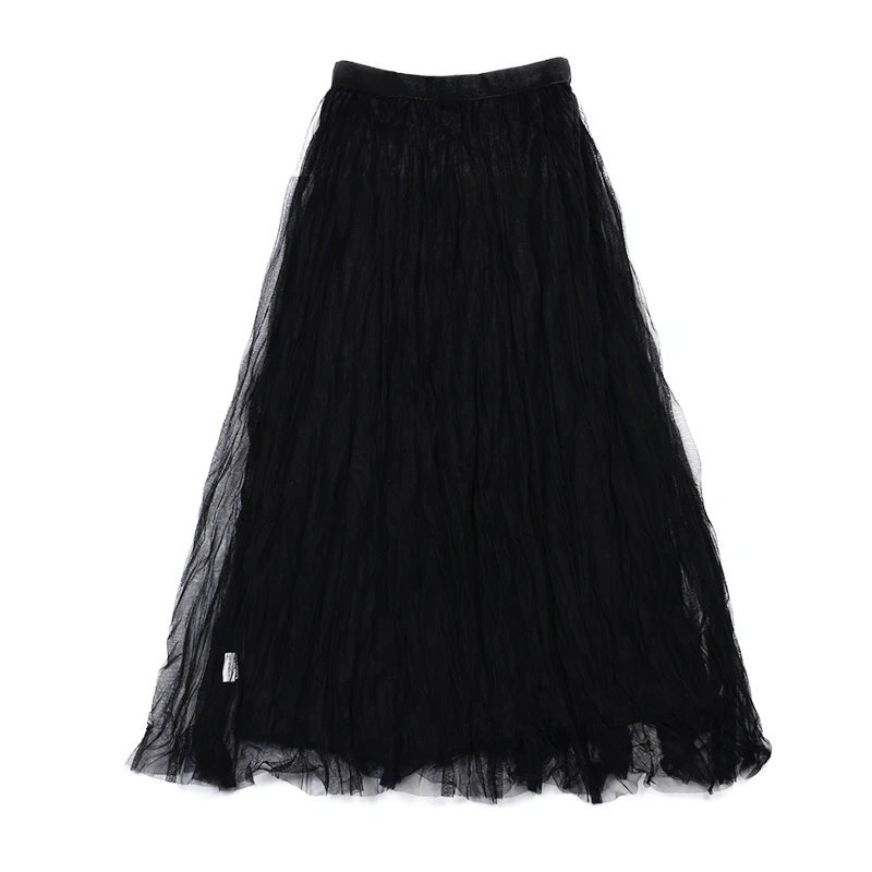 

2021 Autumn and Winter Women Boho Long Skirt High Waist Ruffles White Beach Skirts Pink Jupe Femme Tulle Skirt Saia Midi Faldas
