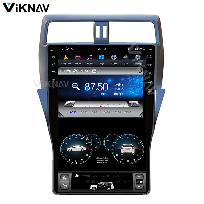 Android система Автомобильный GPS навигатор Авто Радио dvd плеер для TOYOTA Land Cruiser Prado 2018
