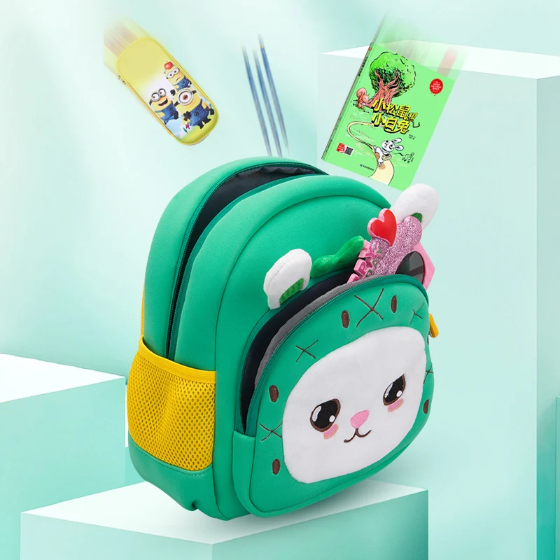 DORIKYDS 3D Cartoon Kids Backpack Cute Rabbit Baby Toddler Waterproof Kindergarten Children Schoolbag for Girls Gift Mochila