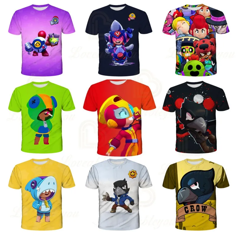 

Children's Wear Shooting Game 3d Swearshirt Boys Girls Tops Kids T-shirt Fashion VOID GENE Leon Star T-shirts Teen Clothes