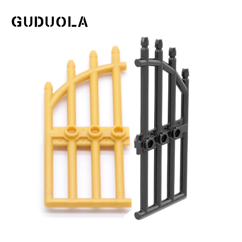 Guduola-Puerta de bloque de construcci&oacute;n arqueada con barras, 1x4x9, 42448, ladrillo especial, MOC, juguetes educativos de construcci&oacute;n, 10 unids/lote-0