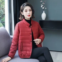 2022 womens winter jacket streetwear zipper solid color padded coat female warm parka clothings ladies outwear coats h945