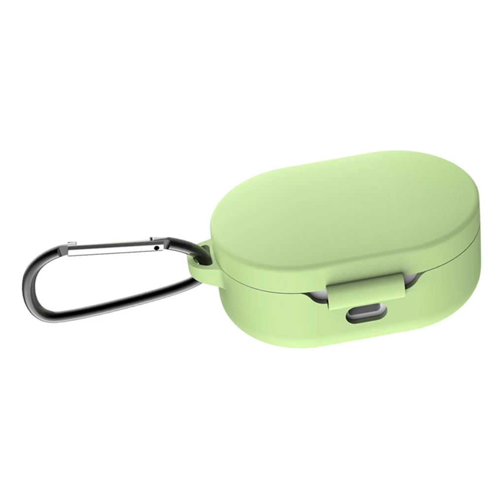 Green 71 x 46 x 31m Силиконовый защитный чехол с кольцом для Xiaomi mi Red mi AirDots наушники Bluetooth модные беспроводные наушники - Цвет: Green 71 x 46 x 31m