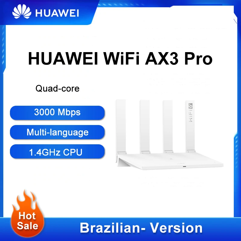 Original Huawei Router AX3 Pro Quad-core WiFi 6+ 3000Mbps 2.4GHz 5GHz Dual-Band Gigabit Rate WIFI Wireless Smart Home Router