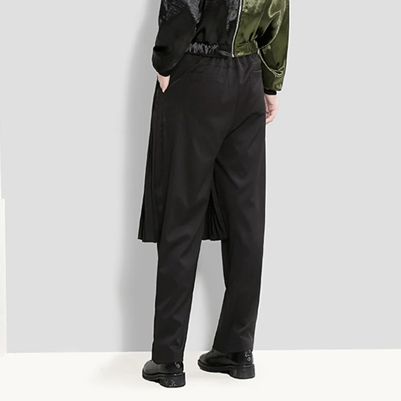 CHICEVER Лоскутные поддельные брюки из двух частей для женщин с высокой талией