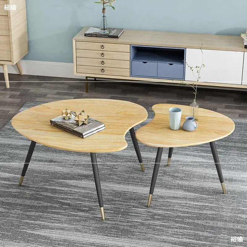 

Комбинированный боковой столик JOYLIVE из массива дерева в скандинавском стиле, роскошный Ins Wind, для маленькой квартиры, гостиной, простой мале...