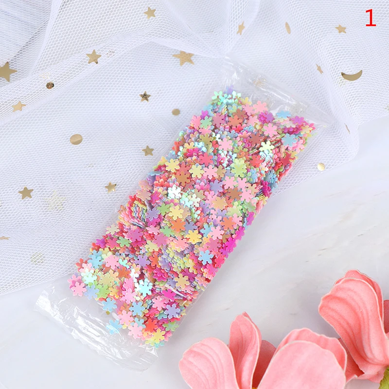 

10g/Pack Mix Macaroon Colors Nail Sequins For Craft Glittering Star Heart Sakura Sequin Paillettes DIY Manicure Nail Art Decor