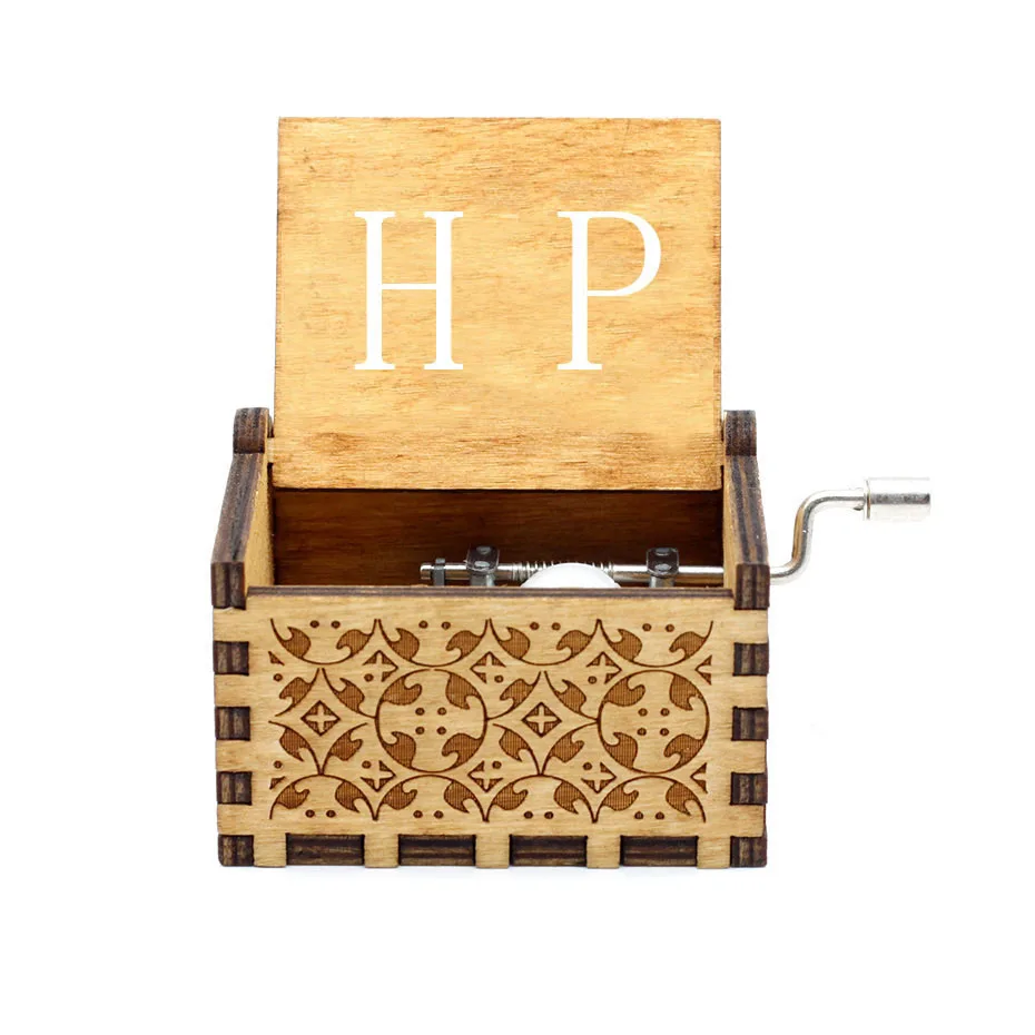 Wood HP Старинная Деревянная музыкальная шкатулка Juego De Trono, королевская игра на трон, музыкальная тема Звездные войны, Музыкальная шкатулка с ручным управлением, подарки на день рождения - Цвет: Wood HP