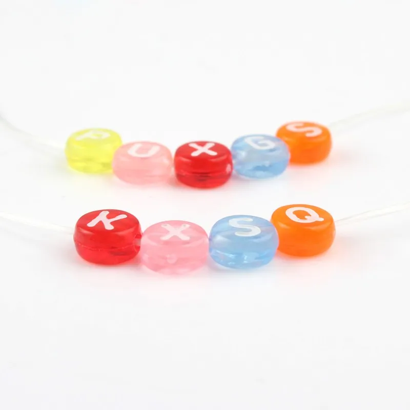 Cindy прозрачный цвет круглые плоские Смешанные Буквы бусины для ювелирных изделий