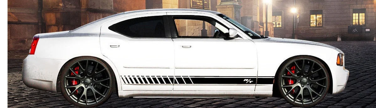 Виниловые наклейки для автомобилей Dodge Charger Ralley 2 шт./1 пара с рисунком в полоску 2006