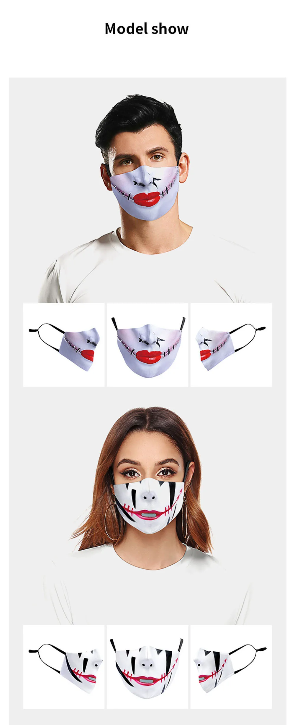 Горячая Забавный костюм ведьмы рот Косплэй Для женщин мужчин маски унисекс уход