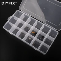 diyfix small component jewelry tool transparent plastic box for terminal electronic screw parts bead pills organizer nail case