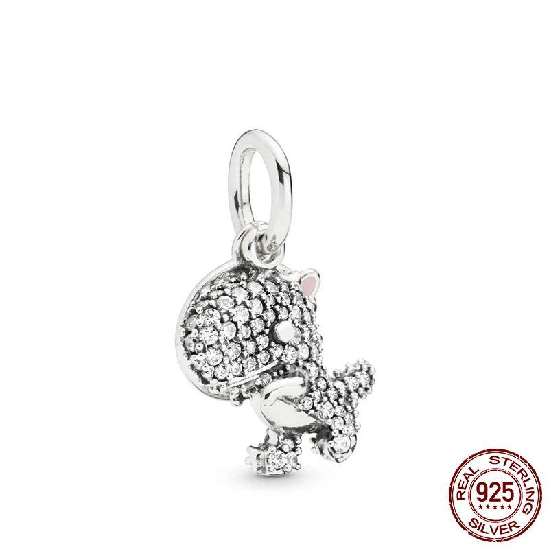 

Новое поступление 2019, серебряные бусины 925 пробы подвеска в виде динозавра, подвески, подходят для оригинальных браслетов Pandora, ювелирные из...