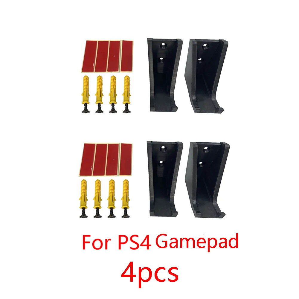 4pcs ps4 wall stand 2 шт. настенная подставка держатель крепление док-станция игровой контроллер геймпад ручка для хранения кронштейн для Playstation 4 xbox One PS4 Pro консоль хост - Цвет: 4pcs ps4 wall stand