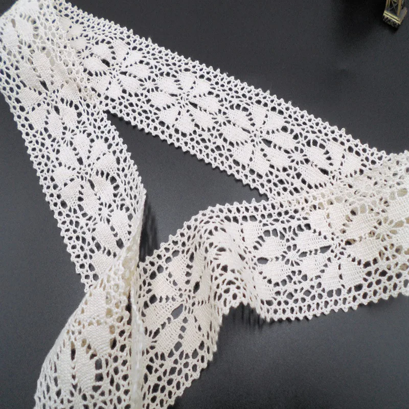 2 м/лот 6 см бежевая вязаная кружевная лента сделай сам ручная работа ткань