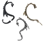 Серьги-каффы женские в стиле панк, готика, рок, дракон, змея