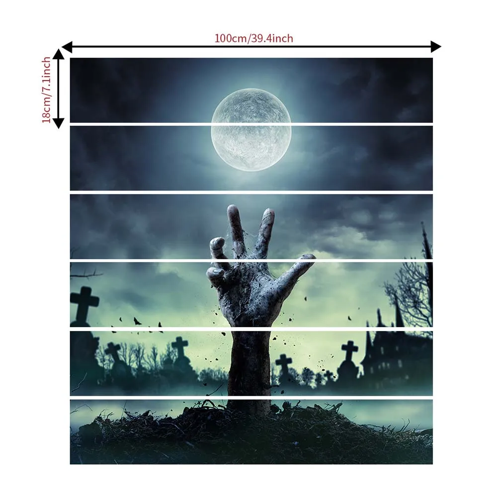 Хэллоуин DIY 3D террор лестница наклейки Стикеры для лестницы удаляемый