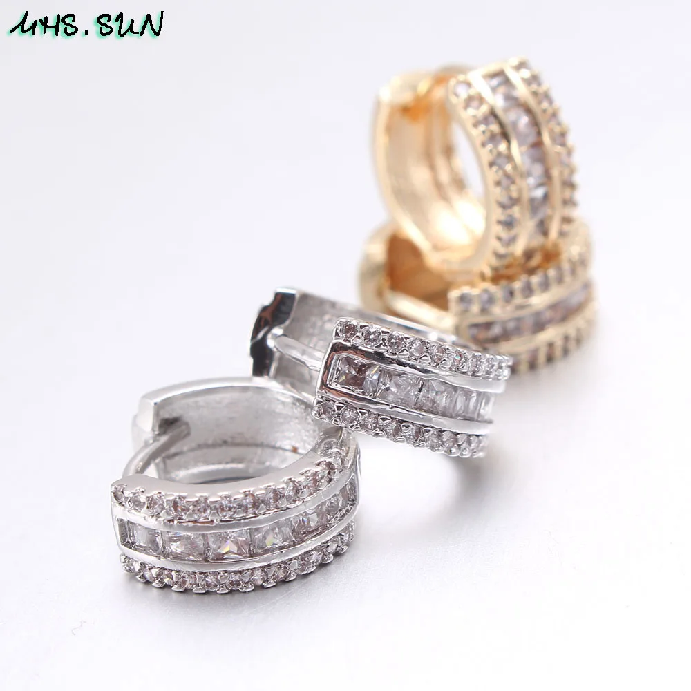 Роскошные круглые серьги-кольца MHS.SUN модные ювелирные изделия с кубическим