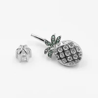 2022 new fashion women s925 silver cute pineapple navel ring women sexy party zircon pineapple navel nail body piercing jewelry