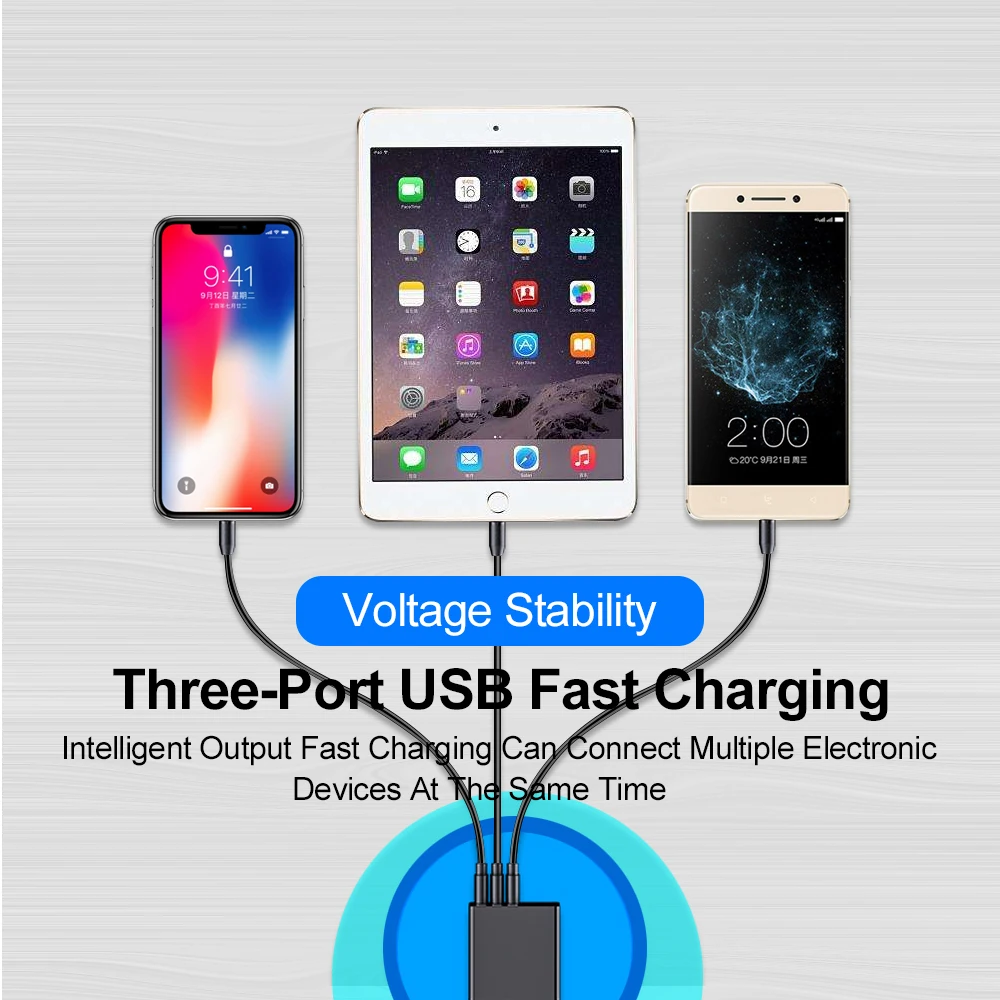 Зарядное устройство USB со светодиодным цифровым дисплеем для iphone11 7 8 Samsung S8 S9 S10 Plus