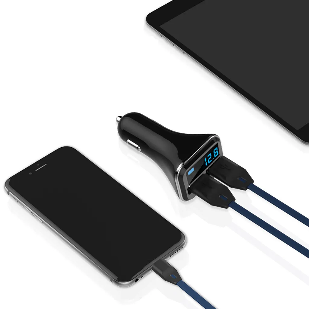 Автомобильное зарядное устройство MOSUNX 4.8A с двумя usb-портами 2 порта светодиодный