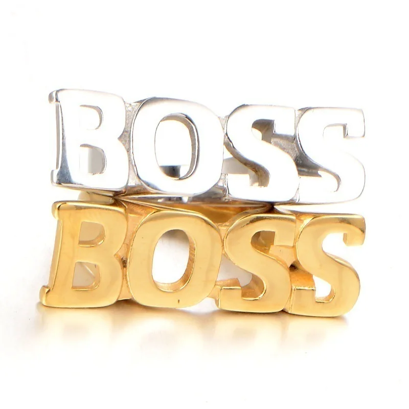 Vunix европейские и американские популярные хип хоп стиль кольцо с надписью BOSS