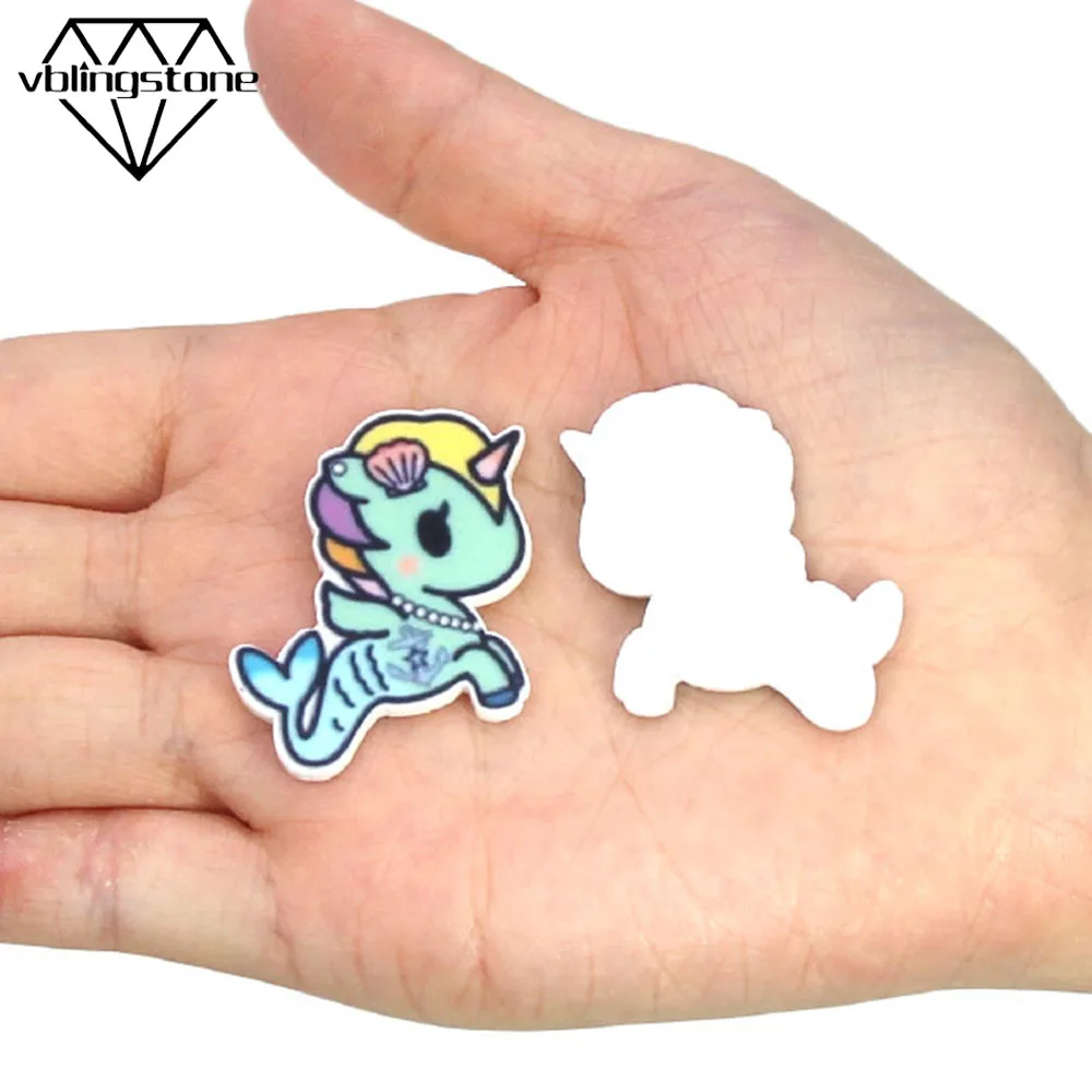 10 шт./лот смешанные полимерные кабошоны для коней цветные Кабошоны с плоским