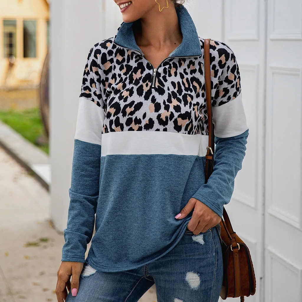 Женская обувь в стиле пэчворк с длинными рукавами Толстовка Пуловеры Блузка 2019