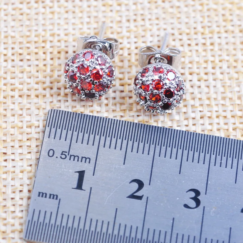 Роскошный женский ювелирный комплект свадебное Ювелирное Украшение Красный