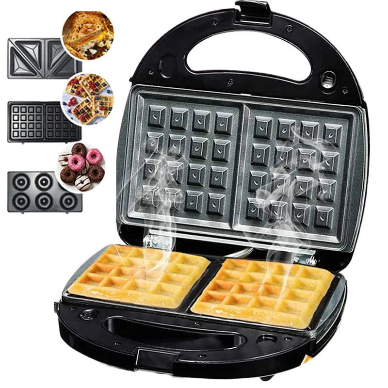 Электрическая сэндвич машина 6 в 1 вафельная тостер пончики выпечка