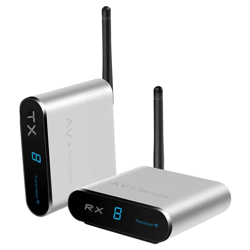 

5.8Ghz Wireless AV Transmitter Receiver Set Stereo Audio Video TV AV Signal Sender Receiver 300M / 984FT EU Plug