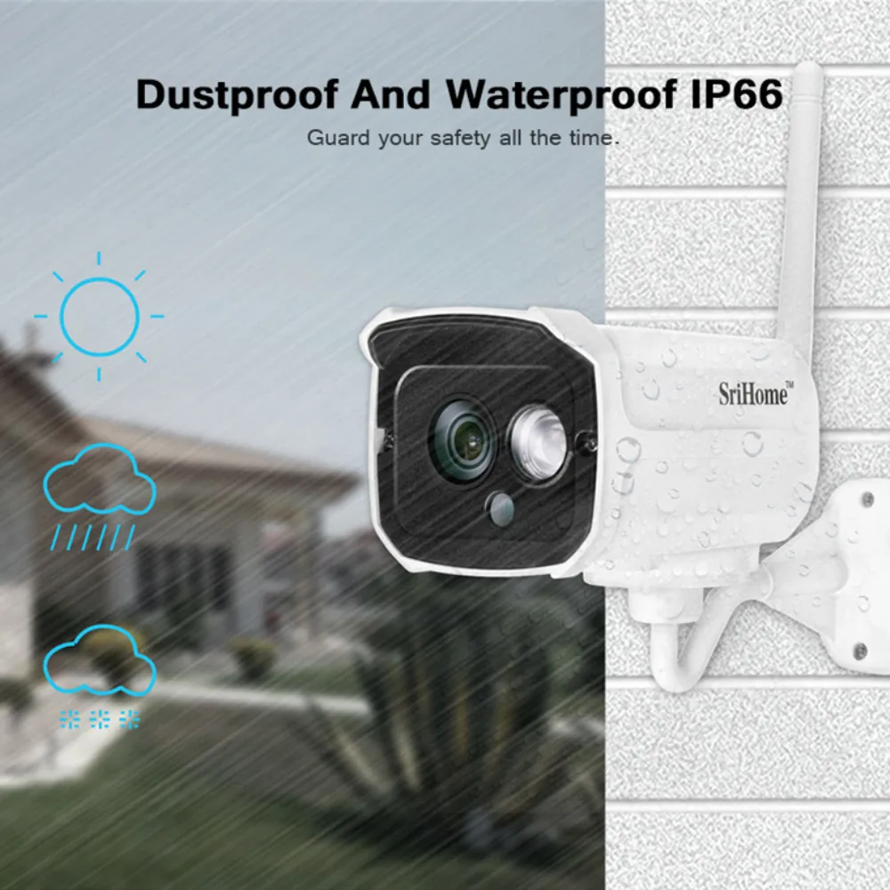 Sricam SH024 1080P умная IP камера IP66 Водонепроницаемая ночного видения с функцией