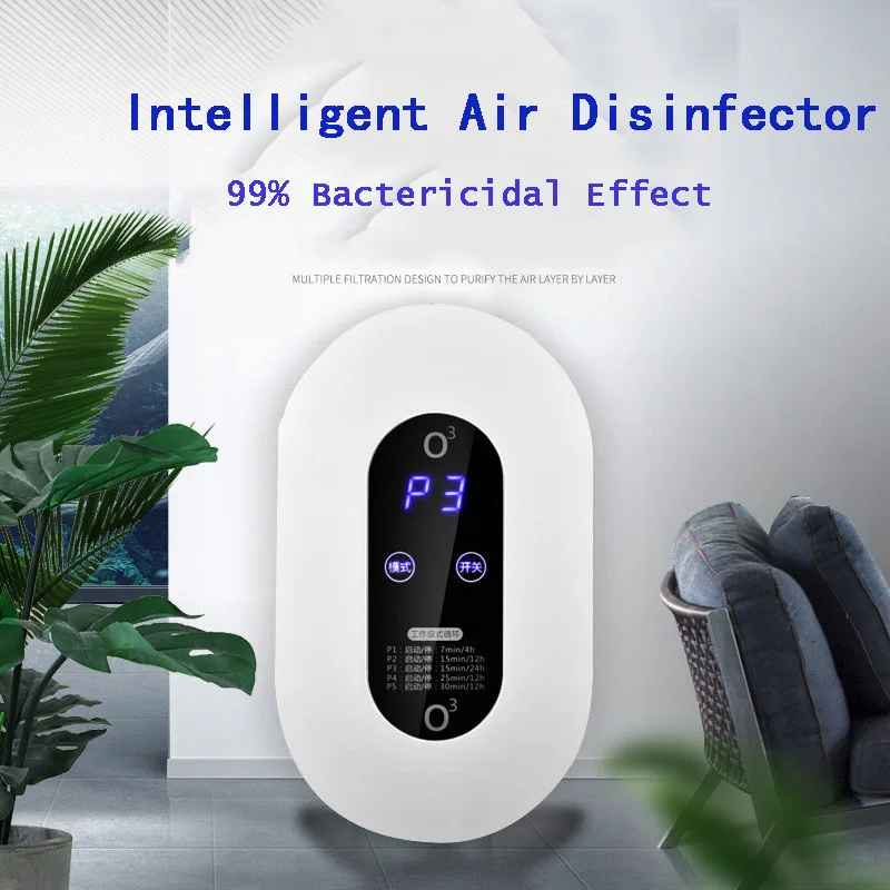 Portable O3 Ozone Disinfect Negative Ion Generator LED Display Air Purifier Deodorizer For Kitchen Toilet Fridge( FOR USA) | Электроника