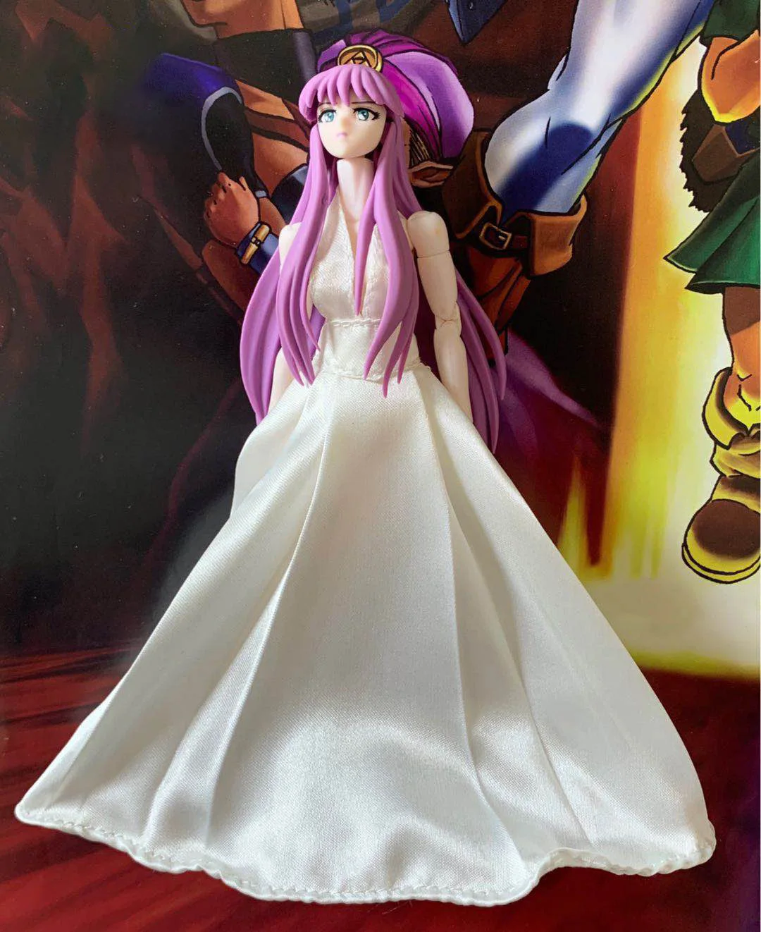 1/12 весы женской фигуры одежда белое длинное платье для 6 дюймов TBLeague Figma